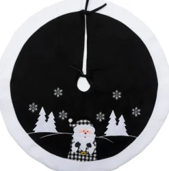 Intratuin kerstboomrok Asko zwart / wit D 110 cm