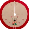 Intratuin kerstboomrok Dangy naturel / rood D 110 cm