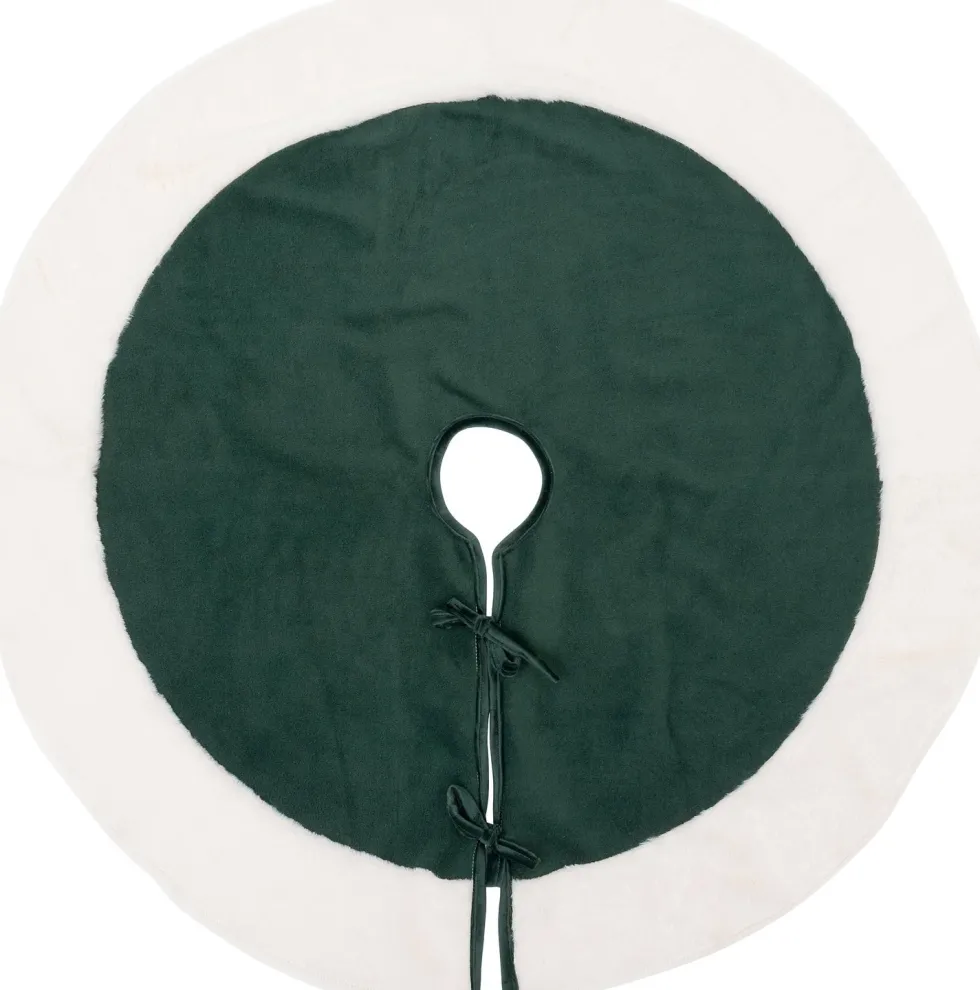 Intratuin kerstboomrok groen / wit D 110 cm