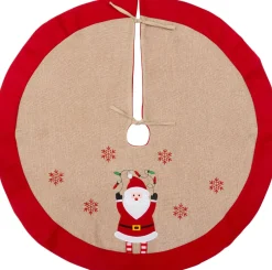 Intratuin kerstboomrok Randy naturel / rood D 110 cm