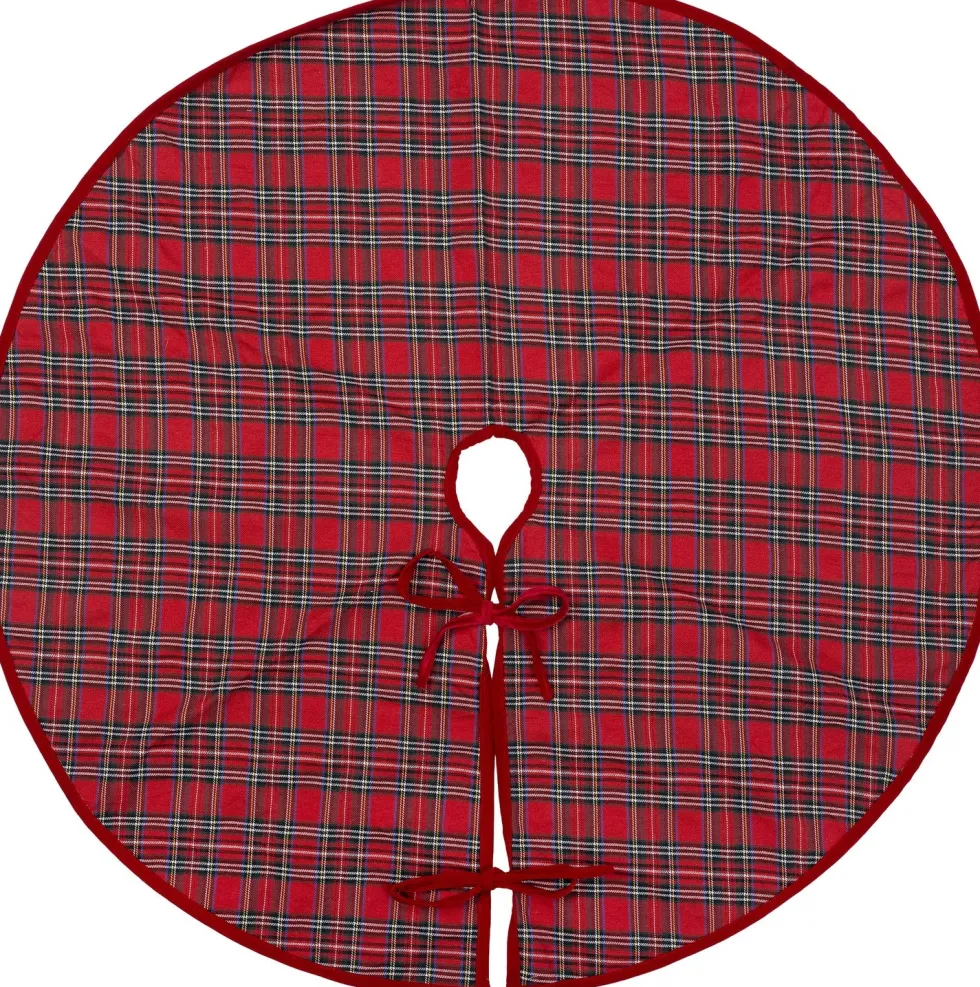 Intratuin kerstboomrok ruit rood D 90 cm