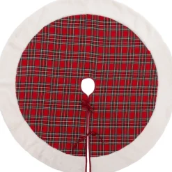 Intratuin kerstboomrok ruit rood / wit D 110 cm