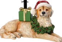 Intratuin kerstboomstandaard hond beige 43 x 41 x 77 cm