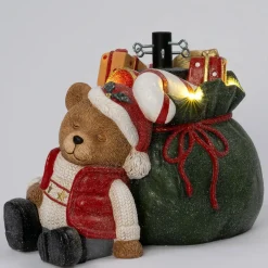 Intratuin kerstboomstandaard beer met verlichting 39 x 28 x 61 cm