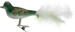 Intratuin kerstclip Bira vogel groen 15 x 8 x 5 cm 2 stuks