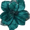 Intratuin kerstclip Bloda bloem groen D 16 H 16 cm