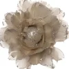 Intratuin kerstclip bloem met glitter grijs D 12 H 7 cm
