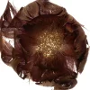 Intratuin kerstclip bloem van veren glitter goud D 10 H 7 cm