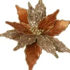 Intratuin kerstclip bloem Velvet bruin 15 x 0,5 x 25 cm