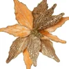 Intratuin kerstclip bloem Velvet oranje 15 x 0,5 x 25 cm