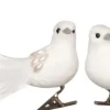 Intratuin kerstclip duif met veren wit 17,8 cm