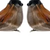 Intratuin kerstclip Joze vogel donker bruin 10 x 4 x 5 cm 2 stuks