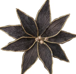 Intratuin kerstclip kerstroos zwart D 20 cm
