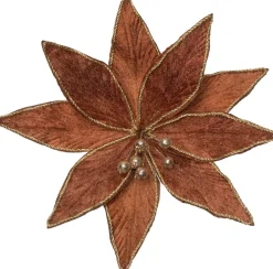 Intratuin kerstclip kerstroos donker bruin D 20 cm