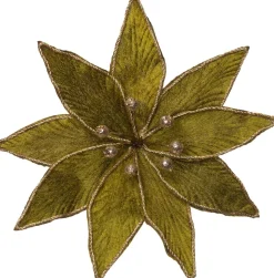 Intratuin kerstclip kerstroos groen D 20 cm