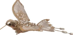 Intratuin kerstclip kolibri wit 19 x 16 x 3 cm