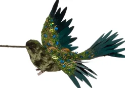 Intratuin kerstclip kolibri groen 20 x 20 cm