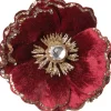 Intratuin kerstclip Lies bloem donker rood D 14 cm