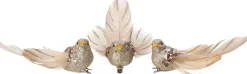 Intratuin kerstclip Liroy vogel beige 12,7 x 5 x 4 cm 3 stuks