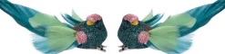Intratuin kerstclip Madar vogel turquoise 12,7 x 10 x 5 cm 2 stuks