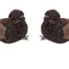 Intratuin kerstclip Madar vogel bruin 12,7 x 10 x 5 cm 2 stuks