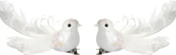 Intratuin kerstclip Madar vogel wit 12,7 x 10 x 2 cm 5 stuks