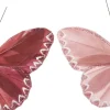 Intratuin kerstclip Papilo vlinder roze 12 x 9 x 2 cm 2 stuks