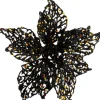 Intratuin kerstclip Phoenix bloem zwart / goud D 20 H 5 cm