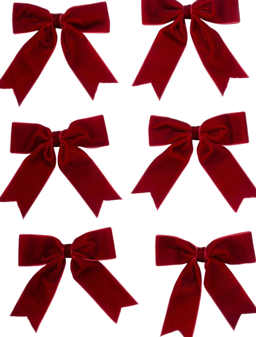 Intratuin kerstclip strik bordeaux 12 x 12 cm 6 stuks