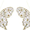 Intratuin kerstclip Yreka vlinder wit / goud 13 x 10 x 2 cm 2 stuks