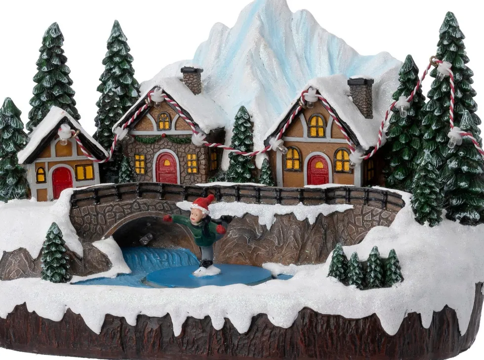 Intratuin kerstdorp berg chalets 23 x 14,5 x 16,5 cm