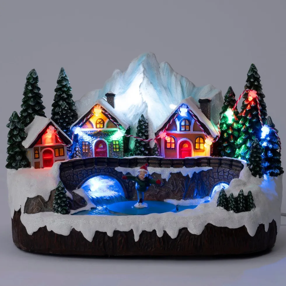 Intratuin kerstdorp berg chalets 23 x 14,5 x 16,5 cm