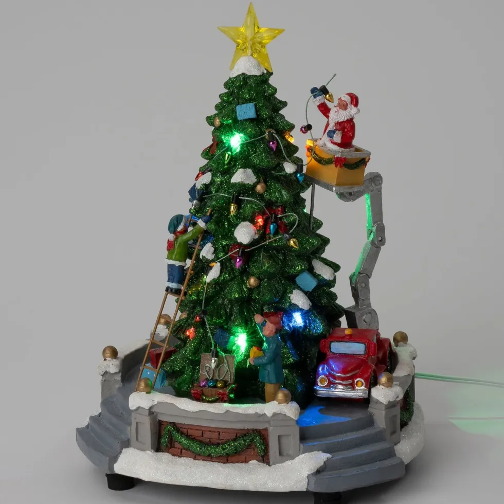 Intratuin kerstdorp boom versieren 25 x 25 x 27 cm