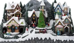 Intratuin kerstdorp dorp met station 55 x 32,5 x 30 cm