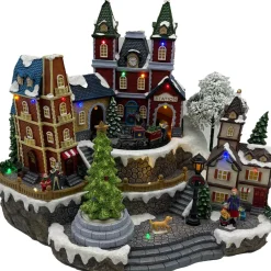 Intratuin kerstdorp dorp met station 37 x 27 x 29 cm