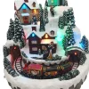 Intratuin kerstdorp dorp met trein 23,5 x 23,5 x 22 cm