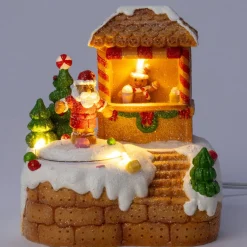 Intratuin kerstdorp gemberkoek kerstman 11 x 10,5 x 12,2 cm