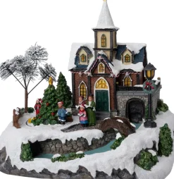 Intratuin kerstdorp kerk met koor 27 x 19 x 25,5 cm