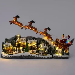 Intratuin kerstdorp kerstman arreslee 97,5 x 25,5 x 47 cm