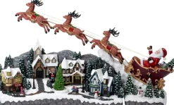 Intratuin kerstdorp kerstman arreslee 97,5 x 25,5 x 47 cm