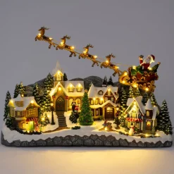 Intratuin kerstdorp kerstman arreslee 66 x 23 x 40 cm
