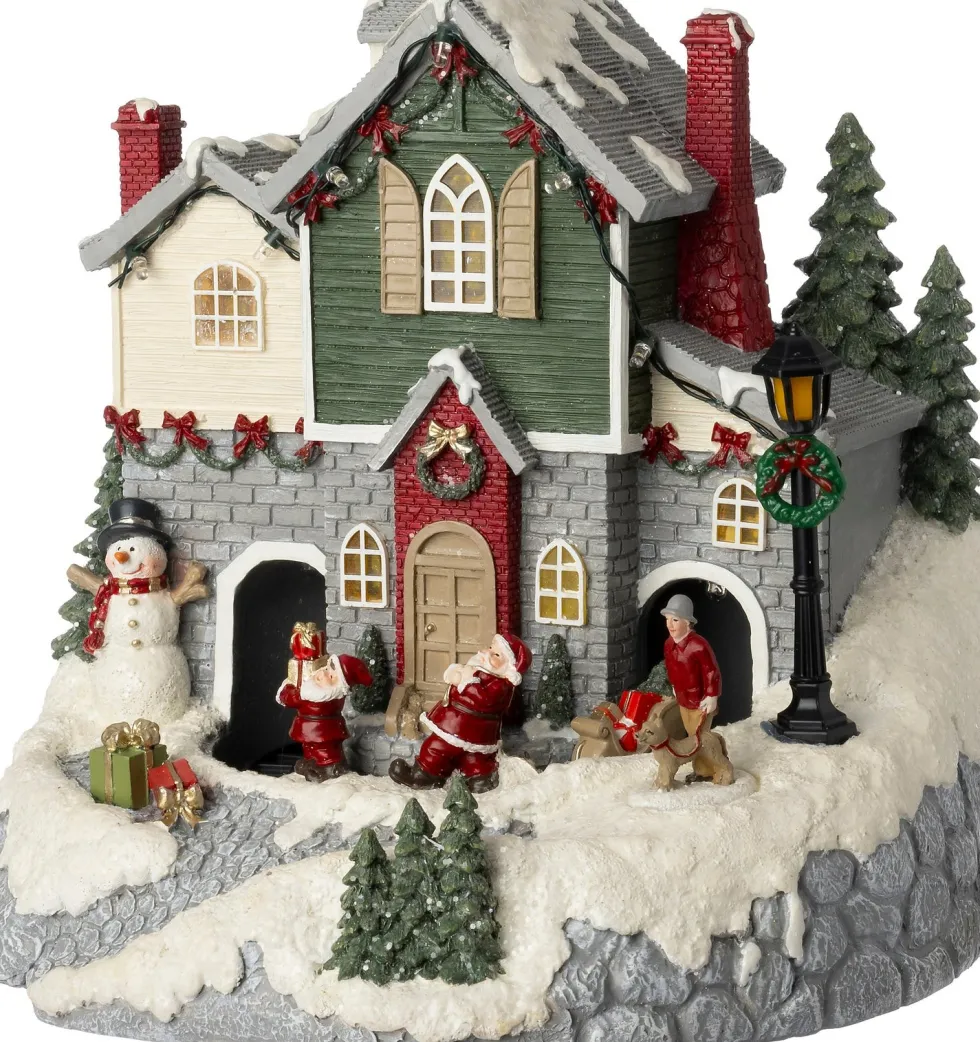 Intratuin kerstdorp kerstman huis 22,5 x 23 x 22,5 cm