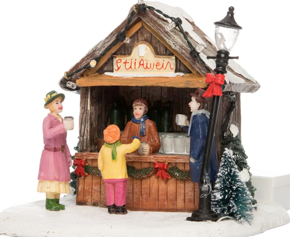 Intratuin kerstdorp kraam glühwein 14 x 12 x 11 cm