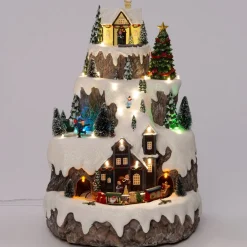 Intratuin kerstdorp met trein D 31 H 43 cm
