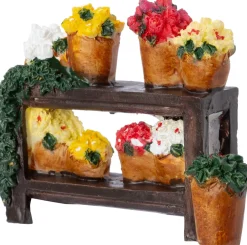 Intratuin kerstdorpminiatuur bloemenstal 6,5 x 2,5 x 5 cm 2 stuks