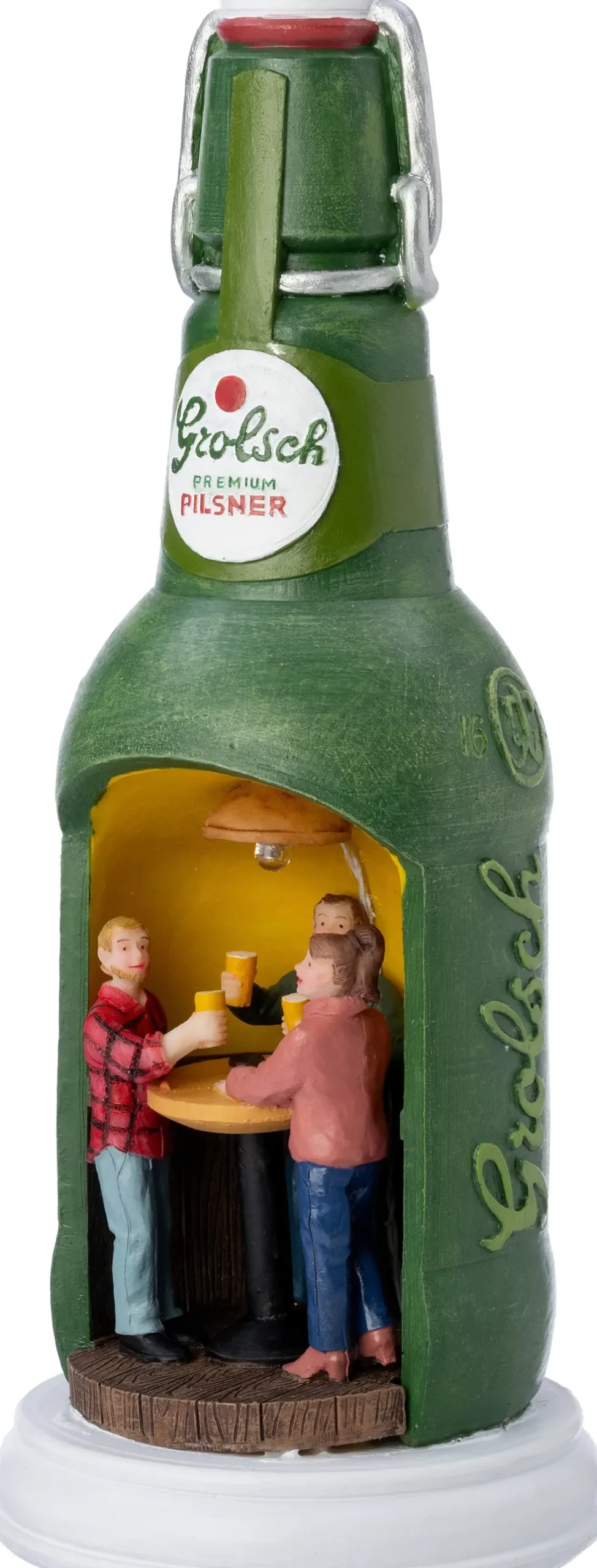Intratuin kerstdorpminiatuur Grolsch bar 8,8 x 8,8 x 22 cm