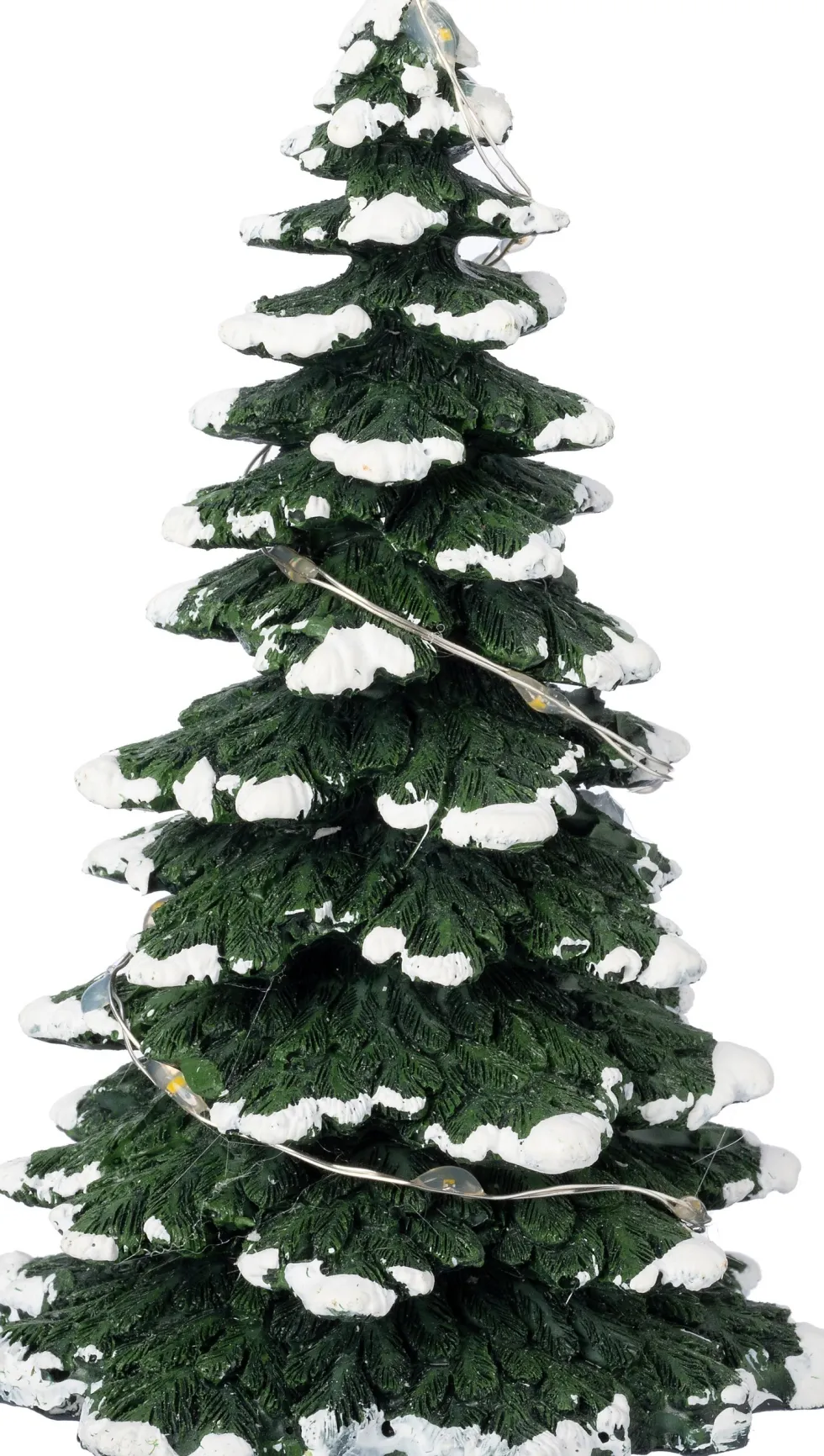 Intratuin kerstdorpminiatuur kerstboom 7,5 x 7,5 x 12 cm