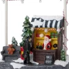 Intratuin kerstdorpminiatuur kerstman kraampje 13,5 x 8 x 11,5 cm