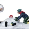 Intratuin kerstdorpminiatuur sneeuwgevecht 9 x 4,9 x 5,1 cm