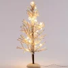 Intratuin kerstdorpminiatuur boom met sneeuw en LED verlichting D 7 H 22 cm